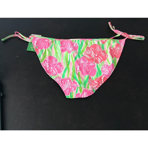 Lilly Pulitzer Sandy String Bottom Ties in Lillys Pink Glady - Large - NEW W/TAG - Picture 2 of 10